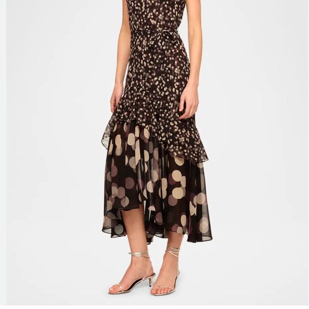 MISA Los Angeles Eliana Polka Dot Halter Midi Dress - Picture 14 of 15
